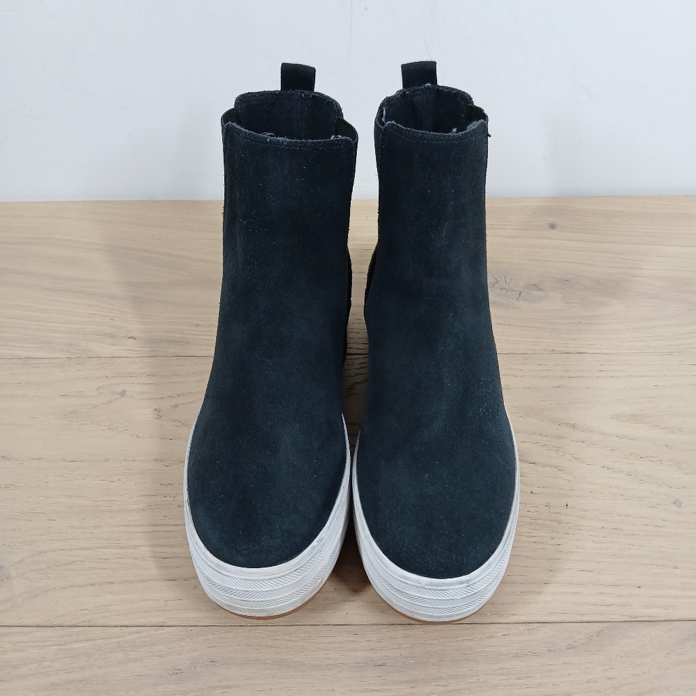 Keds Black Leather Triple Up Platform Chelsea Boots 1574 - Picture 7 of 11
